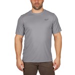 414G-L Workskin Light Ss Shirt - Gray L ,